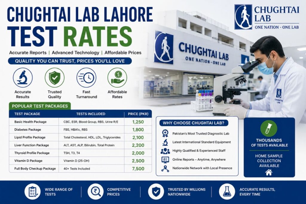 Chughtai Lab Lahore Test Rates