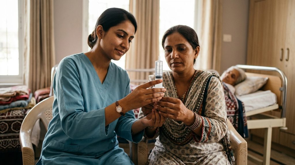 NG tube feeding at home Lahore